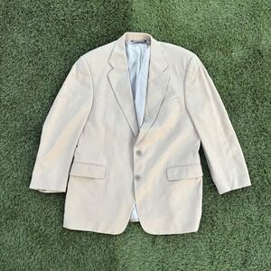 Kilgour French Stanbury Beige Mens Blazer Suit Jacket 100% Virgin Wool Size 42